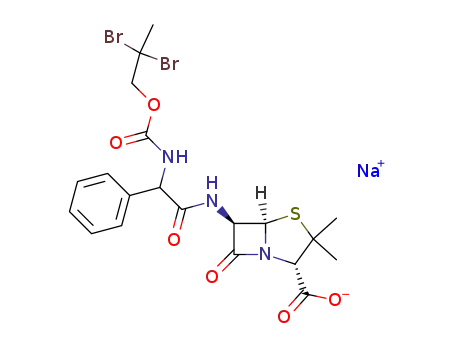 Molecular Structure of 65587-54-4 (2',2'-Dibrompropoxycarbonyl-ampicillin-ONa)