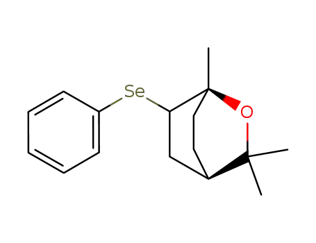Molecular Structure of 70303-07-0 ((1S,4R)-1,3,3-Trimethyl-6-phenylselanyl-2-oxa-bicyclo[2.2.2]octane)