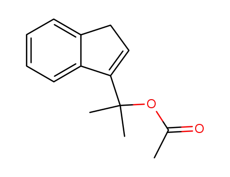 Molecular Structure of 42447-90-5 (2-(1H-inden-3-yl)propan-2-yl acetate)