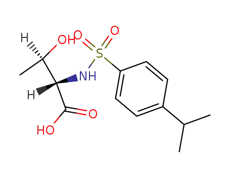 Molecular Structure of 113793-27-4 (L-Threonine, N-[[4-(1-methylethyl)phenyl]sulfonyl]-)