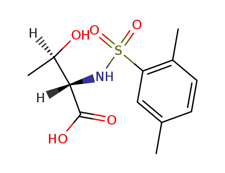 Molecular Structure of 113793-28-5 (L-Threonine, N-[(2,5-dimethylphenyl)sulfonyl]-)