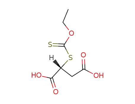 Molecular Structure of 197433-30-0 ((<i>R</i>)-ethoxythiocarbonylmercapto-succinic acid)