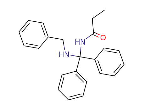 Molecular Structure of 36728-39-9 (<i>N</i>-(α-benzylamino-benzhydryl)-propionamide)