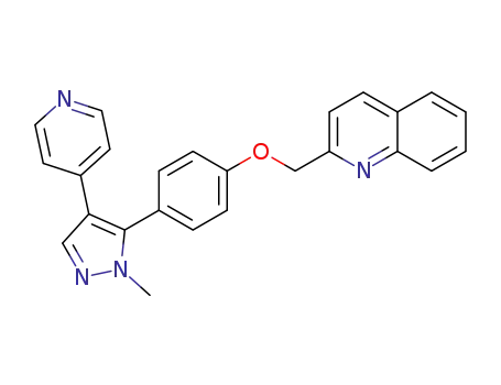 Molecular Structure of 898562-93-1 (2-[4-(2-METHYL-4-PYRIDIN-4-YL-2H-PYRAZOL-3-YL)-PHENOXYMETHYL]-QUINOLINE)