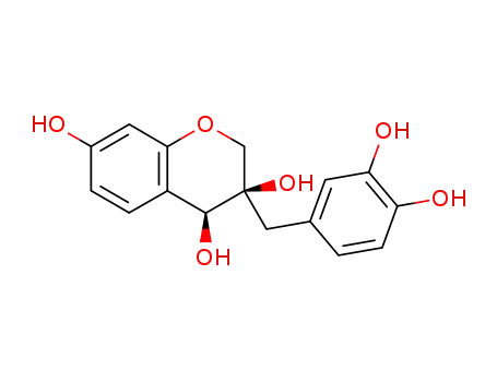 Molecular Structure of 102067-87-8 ((3RS,4SR)-3-(3,4-dihydroxybenzyl)-3,4,7-trihydroxychroman <(+/-)-sappanol>)