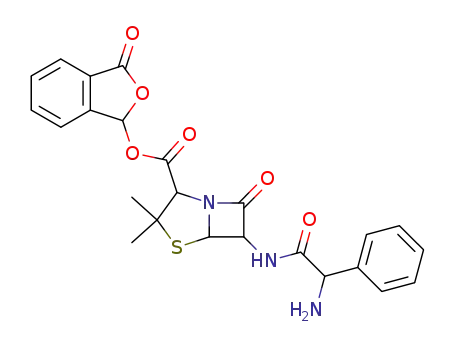 4-Thia-1-azabicyclo(3.2.0)heptane-2-carboxylic acid, 6-((aminophenylacetyl)amino)-3,3-dimethyl-7-oxo-, 1,3-dihydro-3-oxo-1-isobenzofuranyl ester, (2S-(2alpha,5alpha,6beta(S*)))-