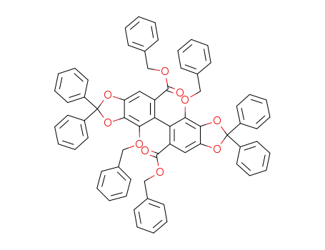 4,4'-bis-benzyloxy-2,2,2',2'-tetraphenyl-[5,5']bi[benzo[1,3]dioxolyl]-6,6'-dicarboxylic acid dibenzyl ester