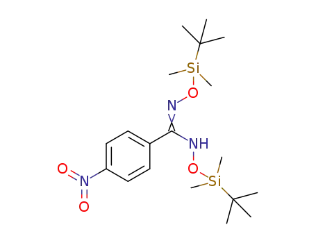 Molecular Structure of 1610930-38-5 (p-nitro-O,O'-bis(tert-butyldimethylsilyl)-N,N'-dihydroxybenzamidine)