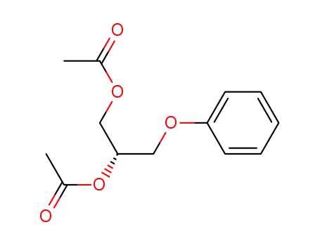 Molecular Structure of 147220-20-0 (Acetic acid (S)-1-acetoxymethyl-2-phenoxy-ethyl ester)