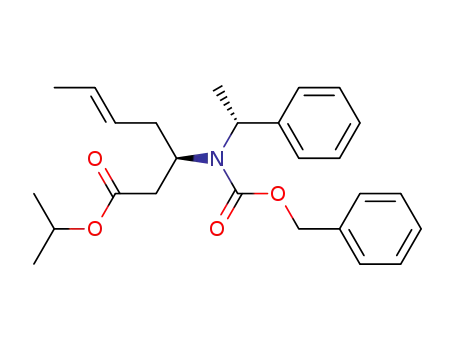 (3R,5E,αR)-isopropyl 3-(N-benzyloxycarbonyl-N-α-methylbenzylamino)hept-5-enoate