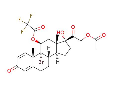 21-acetoxy-9-bromo-17-hydroxy-11β-trifluoroacetoxy-pregna-1,4-diene-3,20-dione