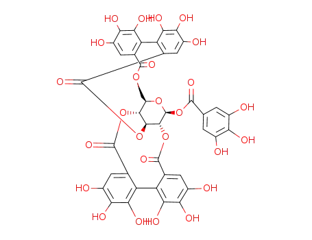 Molecular Structure of 100227-56-3 (1-O-galloyl-2,4;3,6-bis-(R)-4,5,6,4,5,6-hexahydroxydiphenoyl-β-D-glucose)