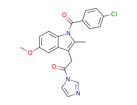 Molecular Structure of 78436-46-1 (1-{3-[1-(p-chlorobenzoyl-5-methoxy-2-methyl)-indolacetyl]}-imidazole)