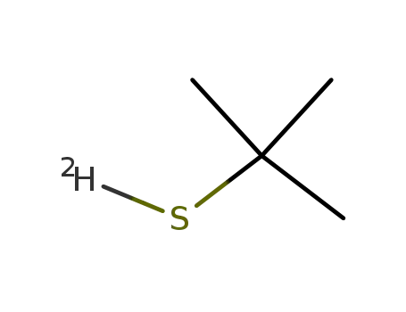 Molecular Structure of 32259-07-7 (2-methylpropane-2-thiol-d<SUB>1</SUB>)