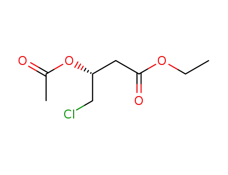 Molecular Structure of 127675-62-1 (Butanoic acid, 3-(acetyloxy)-4-chloro-, ethyl ester, (S)-)