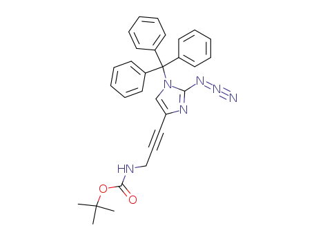 Carbamic acid,
[3-[2-azido-1-(triphenylmethyl)-1H-imidazol-4-yl]-2-propynyl]-,
1,1-dimethylethyl ester