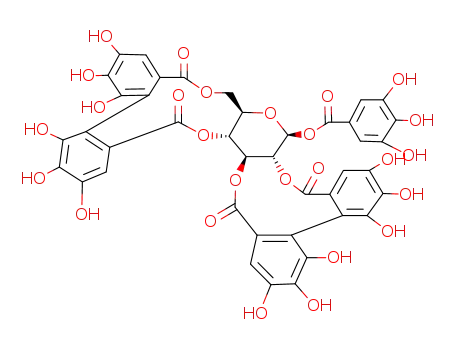 b-D-Glucopyranose, cyclic2,3-[(1R)-4,4',5,5',6,6'-hexahydroxy[1,1'-biphenyl]-2,2'-dicarboxylate] cyclic4,6-[(1S)-4,4',5,5',6,6'-hexahydroxy[1,1'-biphenyl]-2,2'-dicarboxylate] 1-(3,4,5-trihydroxybenzoate)(9CI)