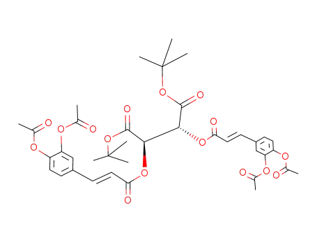 (2R,3R)-2,3-Bis-[(E)-3-(3,4-diacetoxy-phenyl)-acryloyloxy]-succinic acid di-tert-butyl ester