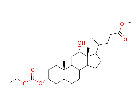 Cholan-24-oic acid,3-[(ethoxycarbonyl)oxy]-12-hydroxy-, methyl ester, (3a,5b,12a)- (9CI)