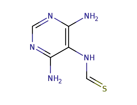 Molecular Structure of 409110-30-1 (<i>N</i>-(4,6-diamino-pyrimidin-5-yl)-thioformamide)
