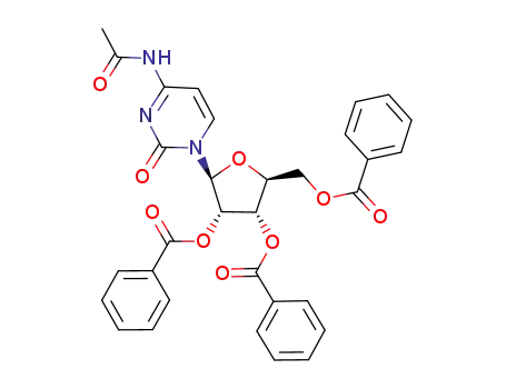 Molecular Structure of 179112-78-8 (4-N-acetyl-2',3',5'-tri-O-benzoyl-β-L-cytidine)