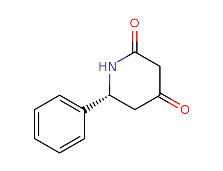Molecular Structure of 267011-73-4 ((R)-(+)-6-phenylpiperidine-2,4-dione)