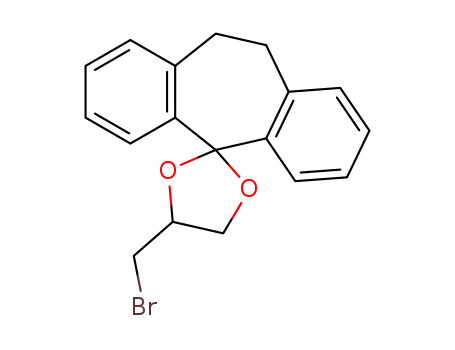 Molecular Structure of 34753-41-8 (4'-(bromomethyl)-10,11-dihydrospiro[5H-dibenzo[a,d]cycloheptene-5,2'-[1,3]dioxolane])