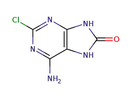 Molecular Structure of 118076-30-5 (6-amino-2-chloro-7,9-dihydro-purin-8-one)