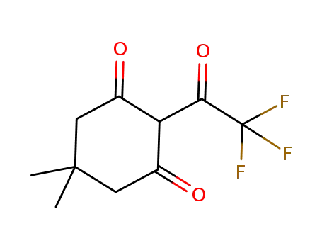 Molecular Structure of 893842-26-7 (5,5-diMethyl-2-(2,2,2-trifluoroacetyl)cyclohexane-1,3-dione)