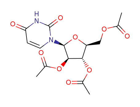 Molecular Structure of 160946-65-6 (2',3',5'-tri-O-acetyl-1-β-L-arabinofuranosyluracil)