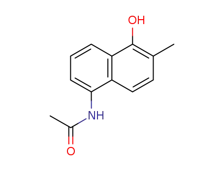 Molecular Structure of 116415-45-3 (Acetamide, N-(5-hydroxy-6-methyl-1-naphthalenyl)-)