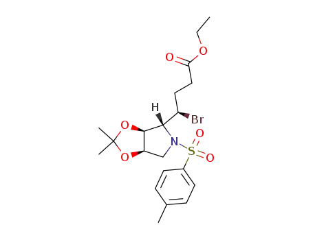 (R)-4-Bromo-4-[(3aS,4R,6aR)-2,2-dimethyl-5-(toluene-4-sulfonyl)-tetrahydro-[1,3]dioxolo[4,5-c]pyrrol-4-yl]-butyric acid ethyl ester
