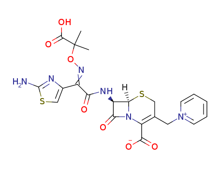 1-[[(6R,7R)-7-[[(2Z)-(2-Amino-4-thiazolyl)[(1-carboxy-1-methylethoxy)imino] acetyl] amino]-2-carboxy-8-oxo-5-thia-1-azabicyclo[4.2.0] oct-2-en-3-yl]methyl]pyridinum hydroxide inner salt