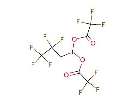 Molecular Structure of 104207-50-3 (1-<bis(trifluoroacetoxy)iodo>-1H,1H-perfluoropropane)