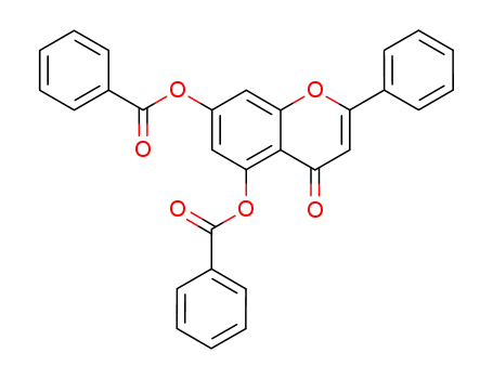 Molecular Structure of 110865-06-0 (4H-1-Benzopyran-4-one, 5,7-bis(benzoyloxy)-2-phenyl-)