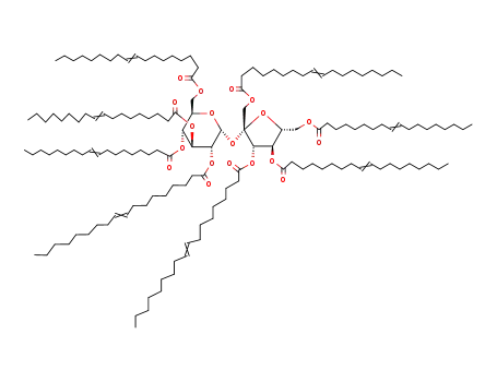 Molecular Structure of 34816-23-4 (1,3,4,6-Tetrakis-O-(1-oxo-9-octadecenyl)-beta-D-fructofuranosyl-alpha-D-glucopyranoside tetraoleate)