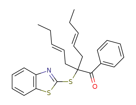 2-(benzothiazol-2-thio)-2-<2(E)-penten-1-yl>-1-phenyl-4(E)-hepten-1-one
