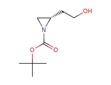 Molecular Structure of 1056166-08-5 ((2S)-2-(2-hydroxy-ethyl)-aziridine-1-carboxylic acid tert-butyl ester)