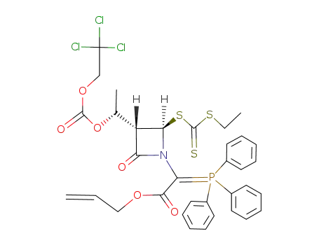 {(2R,3S)-2-Ethylsulfanylthiocarbonylsulfanyl-4-oxo-3-[(R)-1-(2,2,2-trichloro-ethoxycarbonyloxy)-ethyl]-azetidin-1-yl}-(triphenyl-λ<sup>5</sup>-phosphanylidene)-acetic acid allyl ester