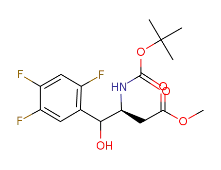 Molecular Structure of 1276113-56-4 (methyl (3 S)-3-(tert-butoxycarbonylamino)-4-hydroxy-4-(2,4,5-trifluorophenyl)butyrate)