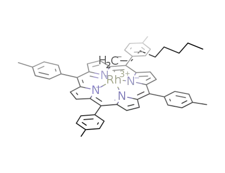 Rh(5,10,15,20-tetratolylporphyrinato)(n-octyl)