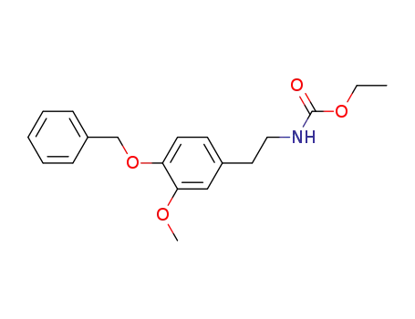 Molecular Structure of 1700-33-0 (N-ethoxycarbonyl-4-benzyloxy-3-methoxyphenethylamine)