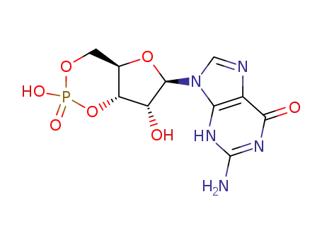 Molecular Structure of 7665-99-8 (GUANOSINE 3':5'-CYCLIC MONOPHOSPHATE)