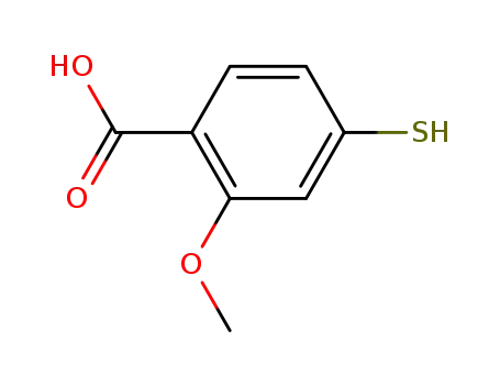 Molecular Structure of 95420-72-7 (2-METHOXY-4-MERCAPTOBENZOIC ACID)