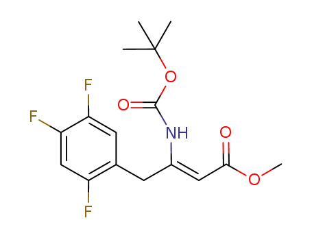 (Z)-3-tert-butoxycarbonylamino-4-(2,4,5-trifluorophenyl)-2-butenoic acid methyl ester