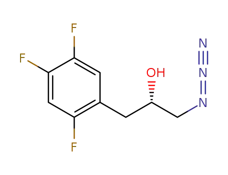 Molecular Structure of 1246960-16-6 ((S)-1-azido-3-(2,4,5-trifluorophenyl)propane-2-ol)