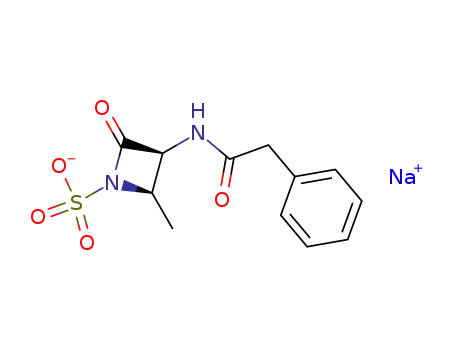 cis-4-methyl-3-phenylacetylamino-2-oxoazetidine-1-sulphonic acid sodium salt
