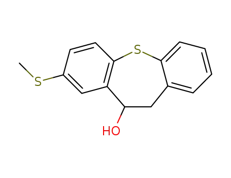 Molecular Structure of 16175-12-5 (8-(methylthio)-10,11-dihydrodibenzo[b,f]thiepin-10-ol)