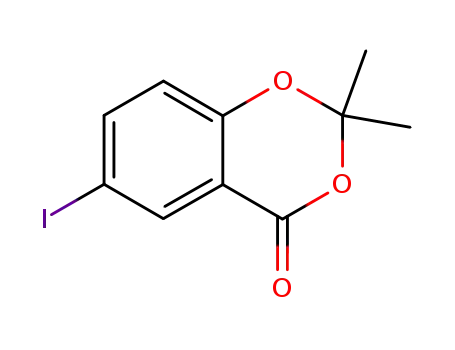 Molecular Structure of 888958-33-6 (6-iodo-2,2-dimethylbenzo[1,3]dioxin-4-one)