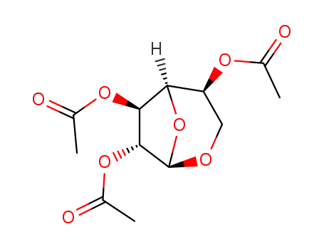 Molecular Structure of 5349-08-6 (2,8-dioxabicyclo[3.2.1]octane-4,6,7-triyl triacetate (non-preferred name))